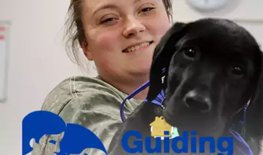 Student Raises First Guiding Eyes for the Blind Puppy