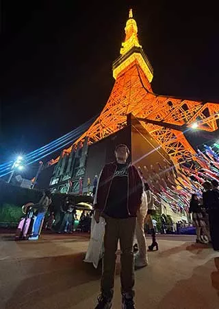 Junior Music Industry major Matthew Viglucci in Japan