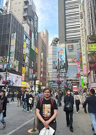 Junior Music Industry major Matthew Viglucci in Japan