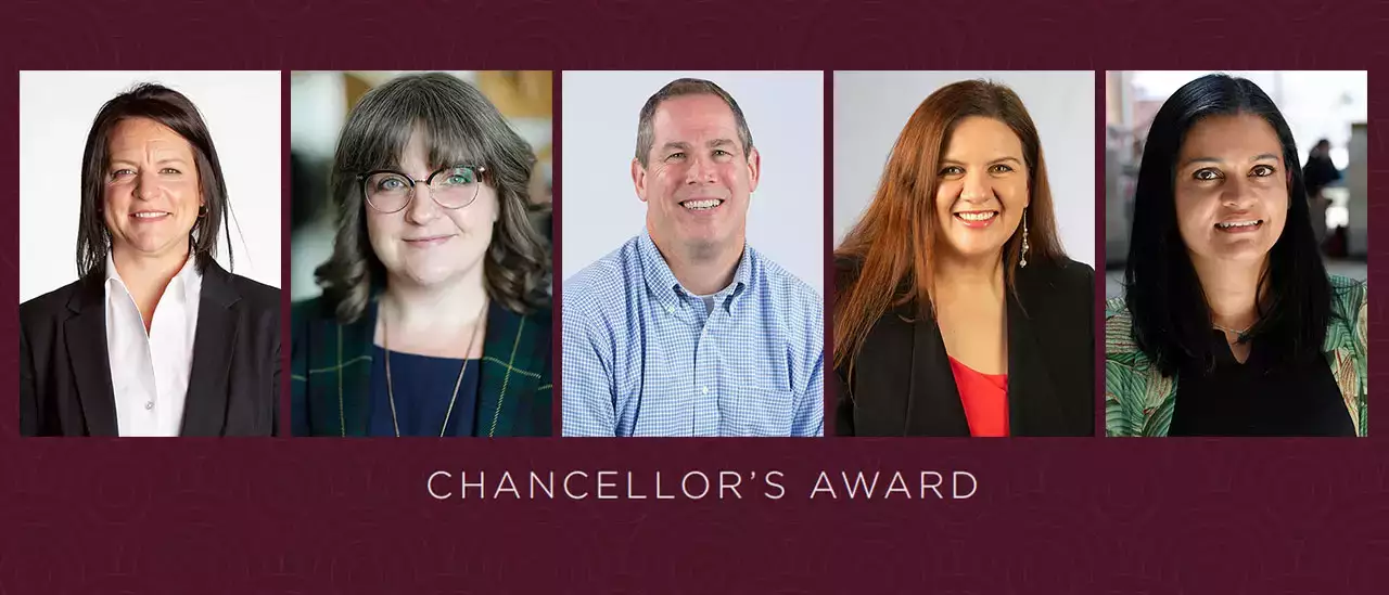 Five Faculty Receive 2022 Chancellor’s Award for Excellence