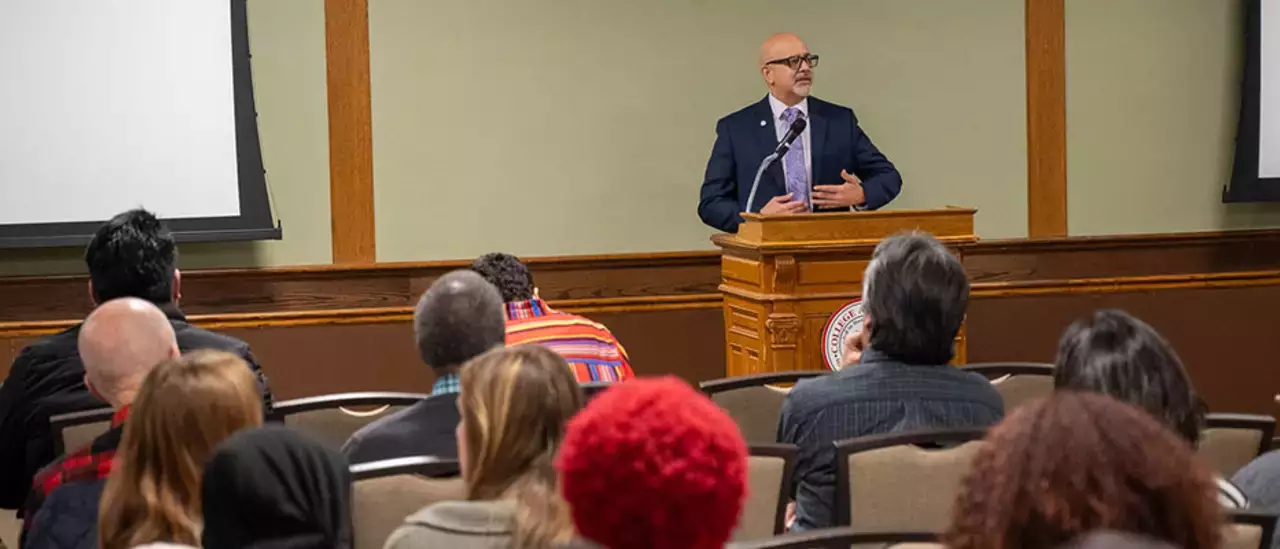 SUNY Senior Vice Chancellor Dr. Ricardo Nazario-Colón for an evening talk, "On Whose Shoulders We Stand”