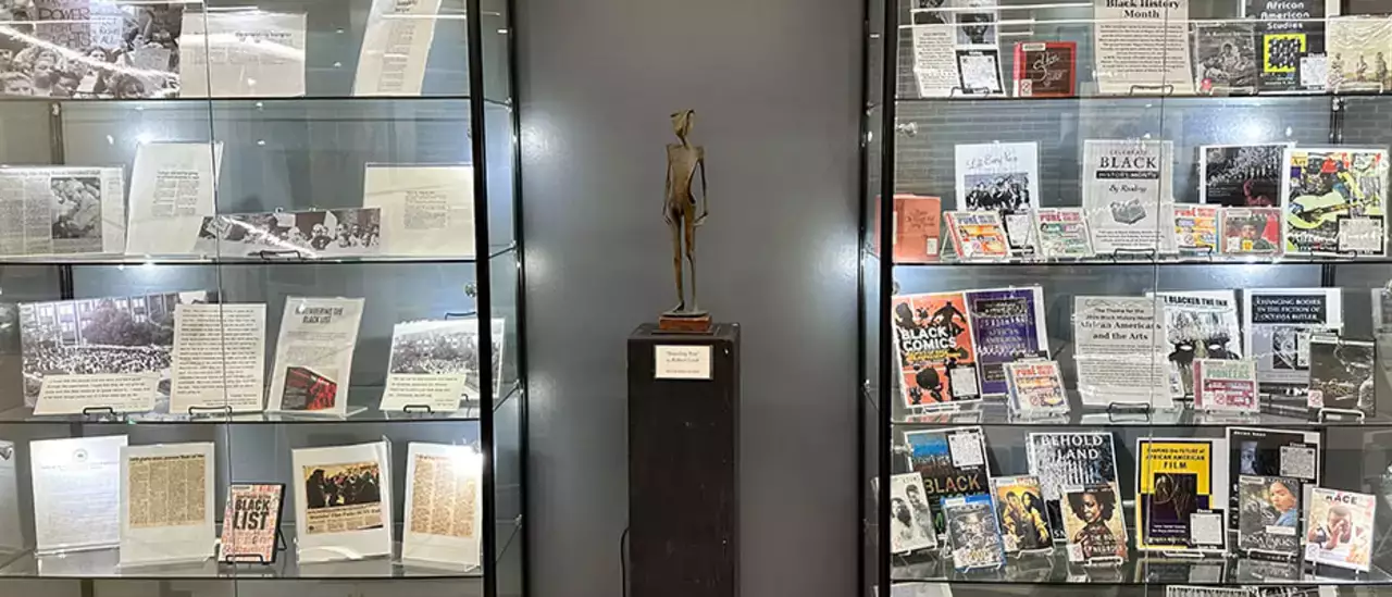 Milne Library with the 2024 national Black History Month theme
