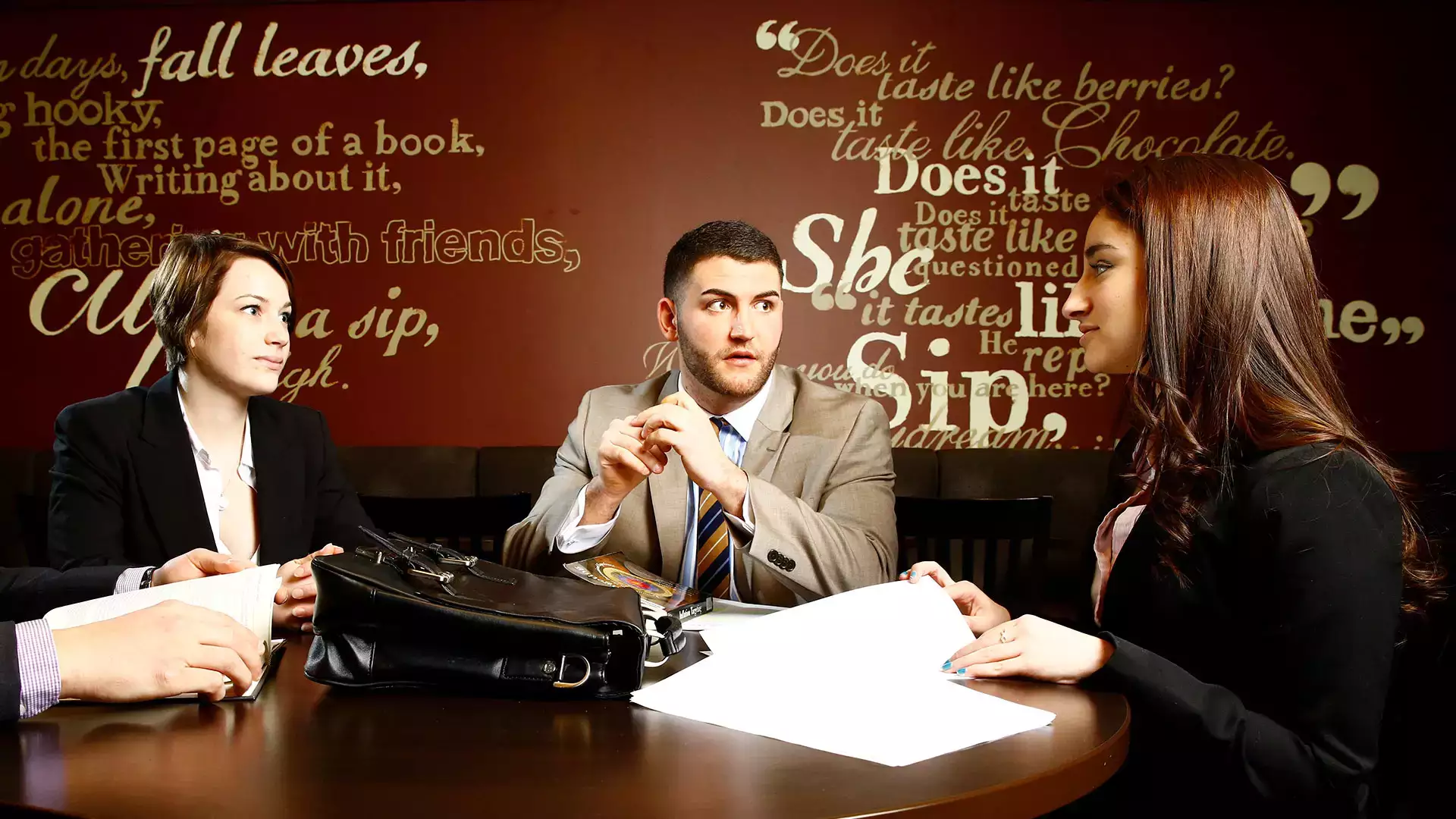 Conor McElhearn and teammates discuss their participation in the College Fed Challenge.