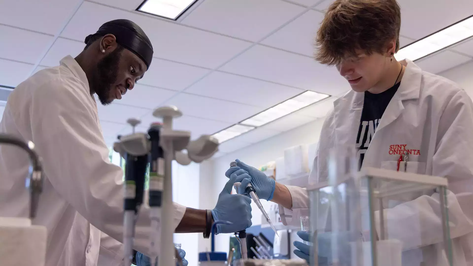 Students in the lab participate in the International Genetically Engineered Machine competition.
