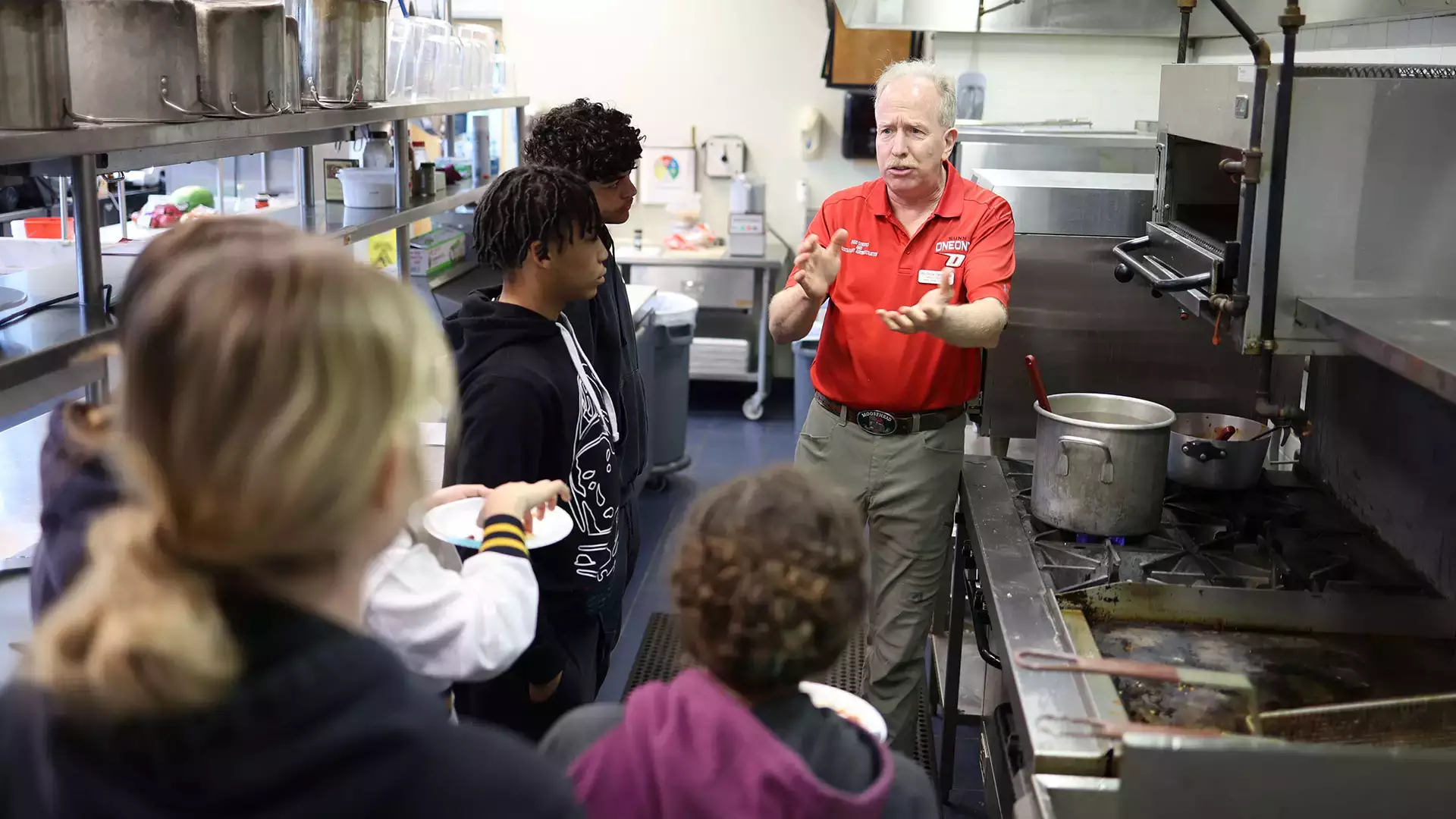 Students learn about commercial kitchens at the Road to Oneonta