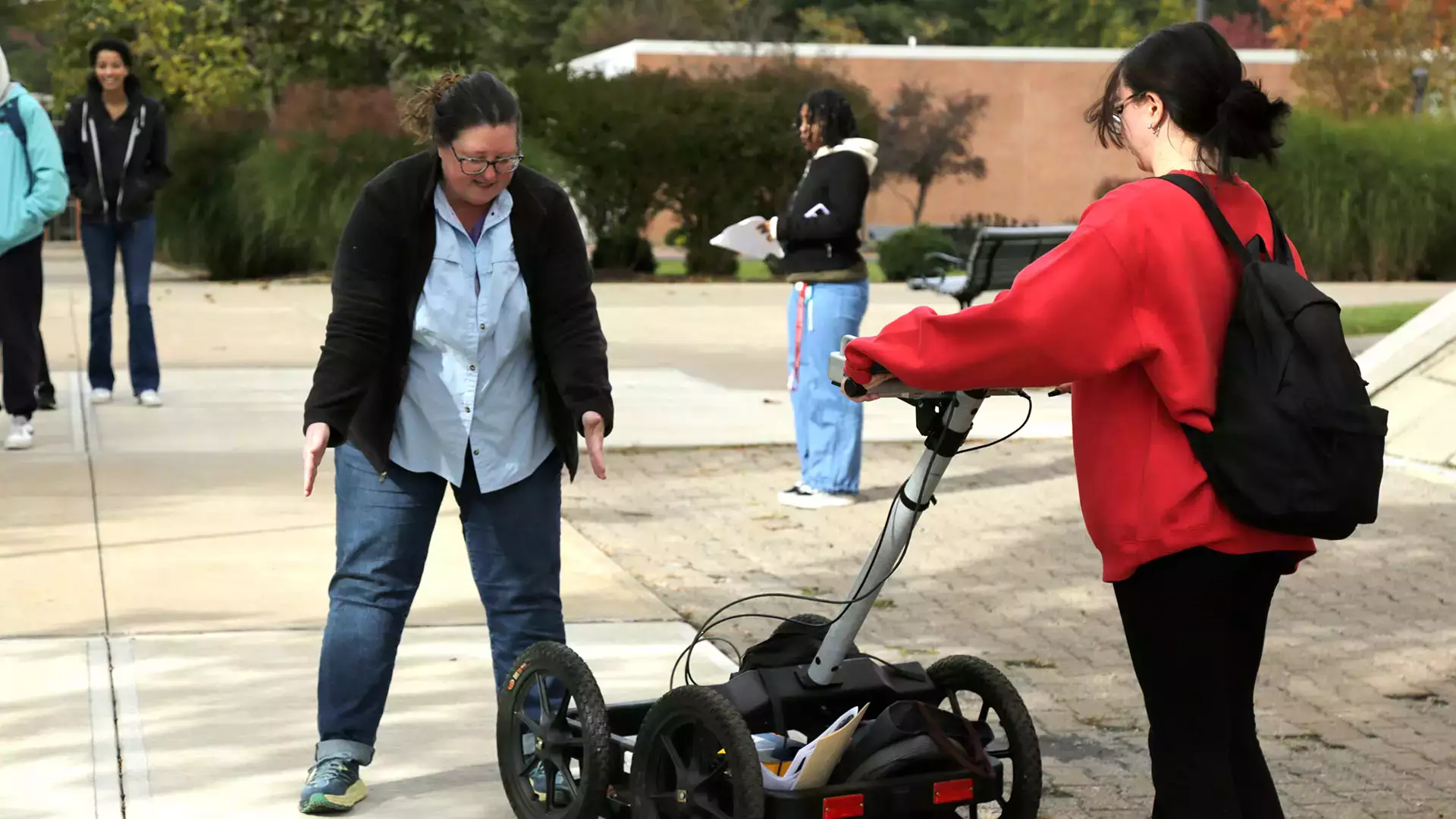 Ground Penetrating Radar class with Leigh Fall, Associate Professor of Earth and Atmospheric Sciences
