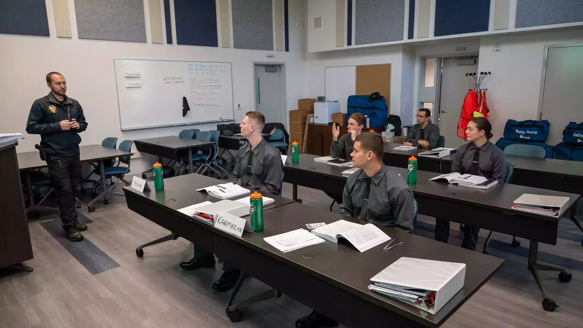 Classroom setting during the Otsego County Law Enforcement Academy